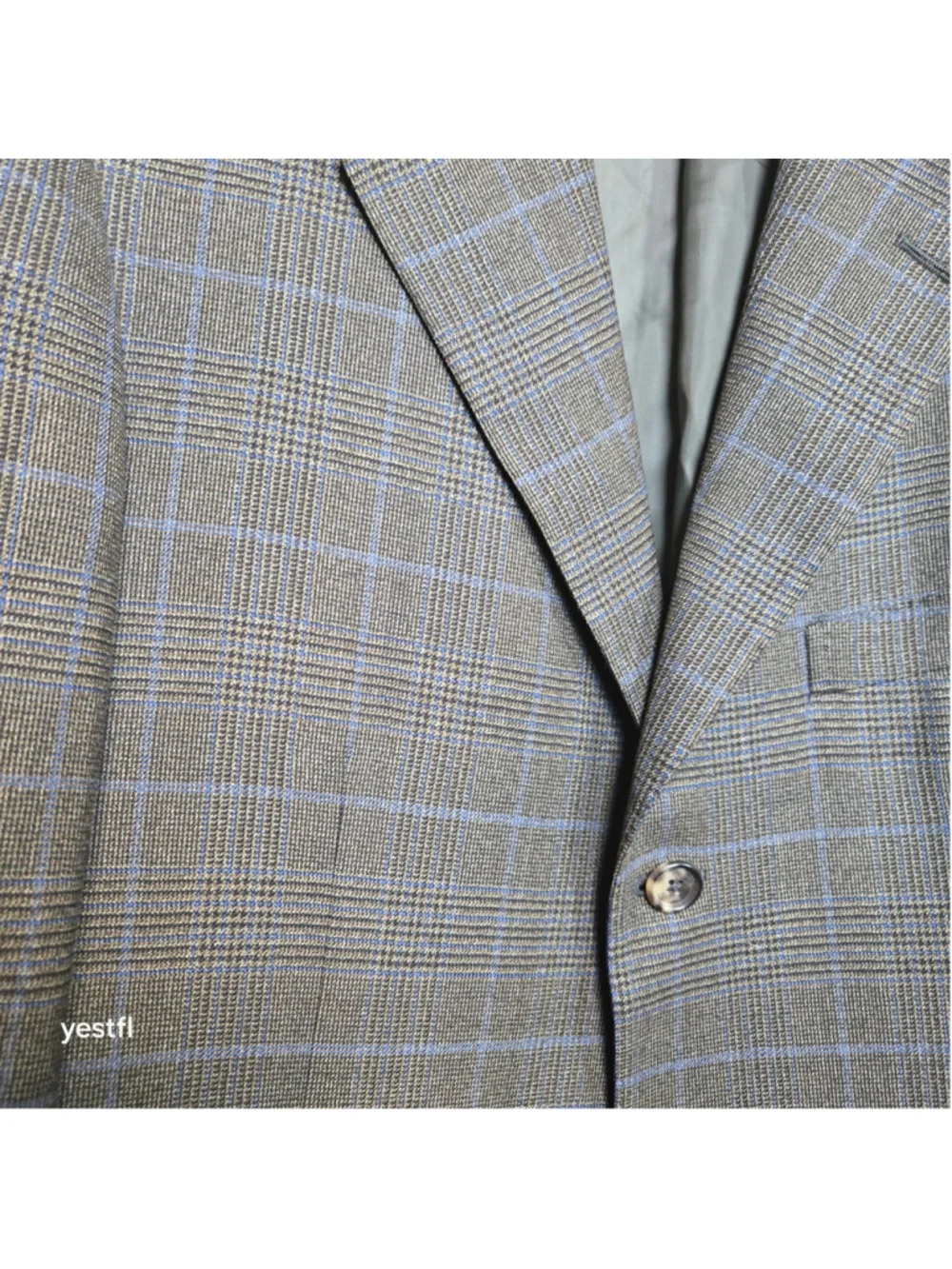 Men's Ermenegildo Zegna 15 Milmil 15 Sport Coat, Brown and Blue Plaid wool us40